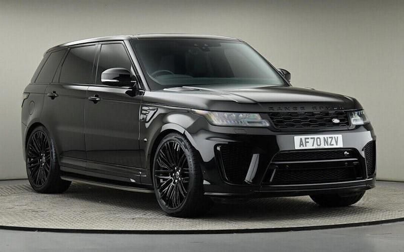 Santorini black Used 2019 Land Rover Range Rover Sport SVR SUV | £46,350 (A bit pricey) - Image 1/4