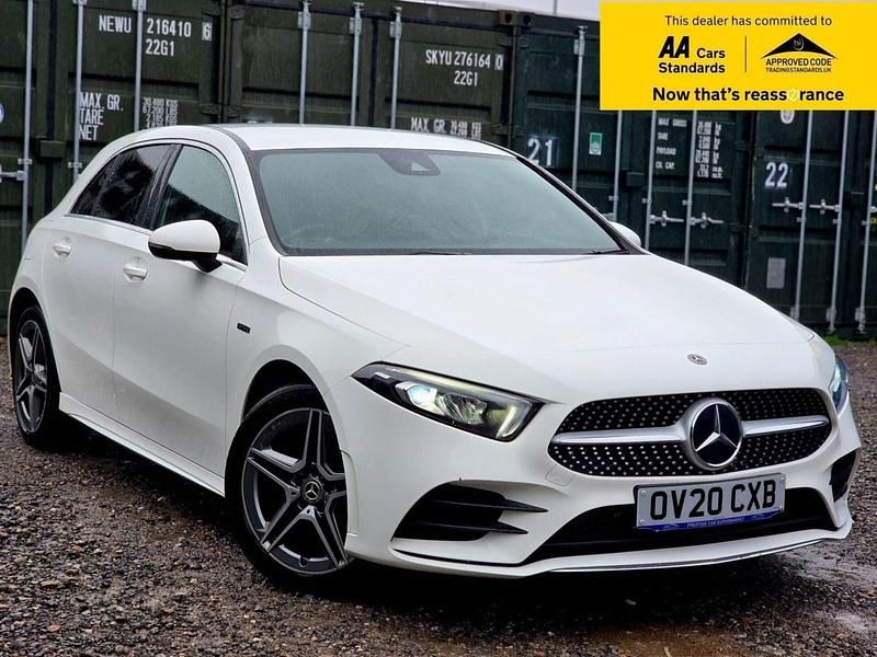 Used Mercedes A250 AMG line 2020 White Hatchback