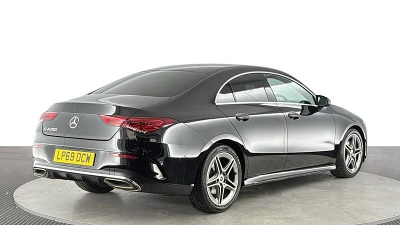 Used Mercedes CLA200 AMG line 163 HP (119 kW) 2019 Black Coupe