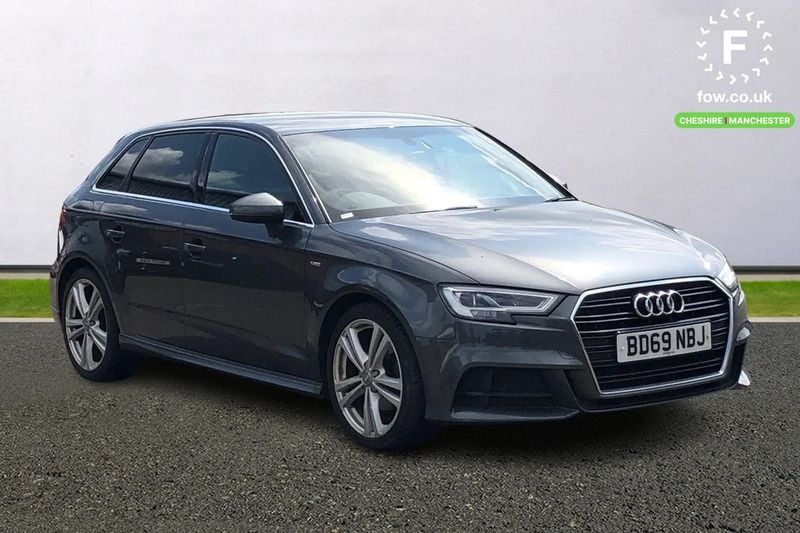 Grey Used 2019 Audi A3 Sportback S-Line Hatchback | £16,599 (Fair price) - Image 1/3