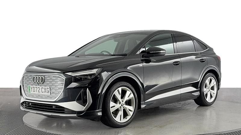 Black Used 2022 Audi Q4 Sportback e-tron S-Line SUV | £23,820 - Image 1/4