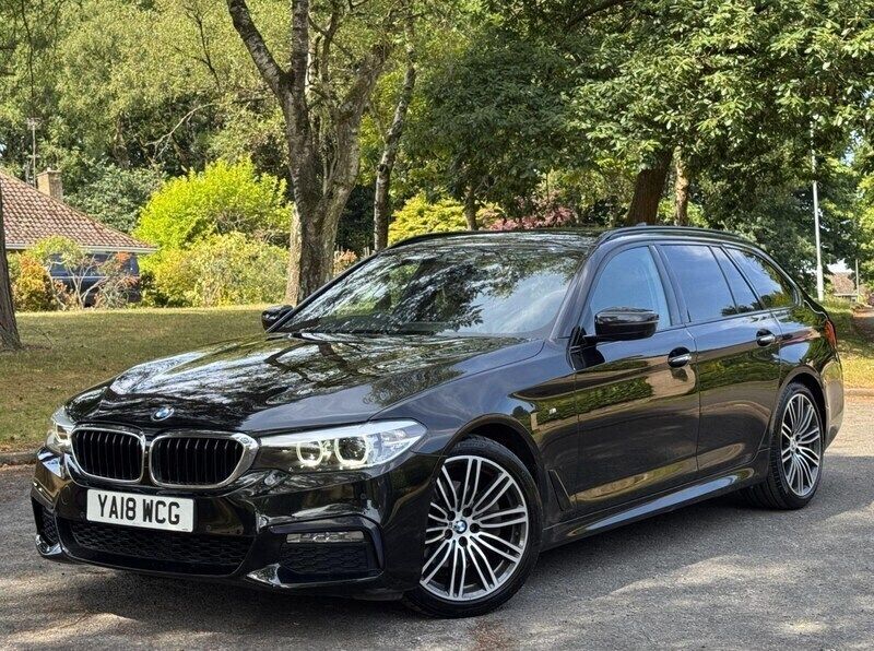 Black Used 2018 BMW 520 M Sport Estate | £16,495 (Fair price) - Image 1/4