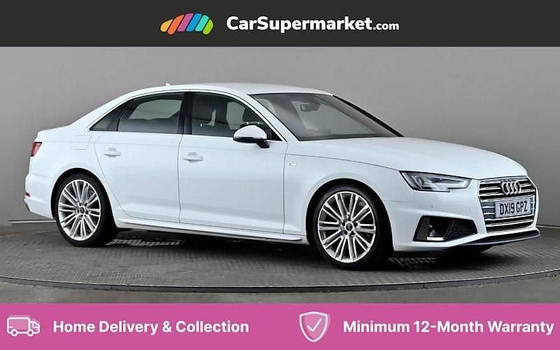 White Used 2019 Audi A4 S-Line Sedan | £16,997 (Fair price) - Image 1/4