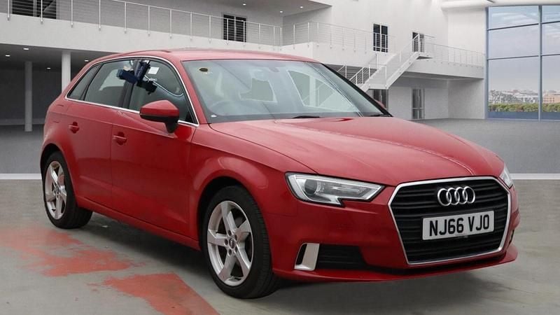 Red Used 2016 Audi A3 Sportback Sport Hatchback | £7,994 (Good price) - Image 1/4