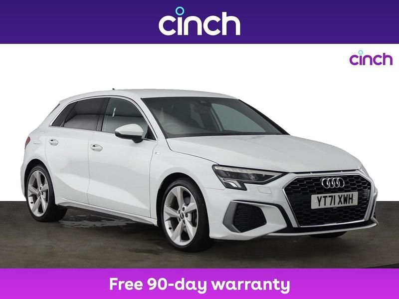 White Used 2021 Audi A3 S-Line Hatchback | £21,479 (Fair price) - Image 1/3