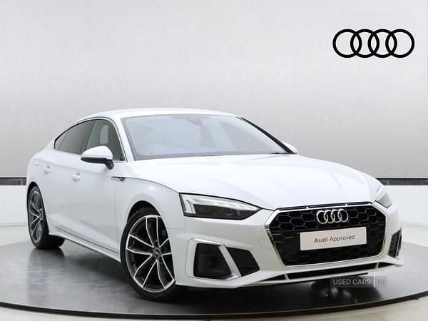 White Used 2022 Audi A5 S-Line Hatchback | £26,990 (Fair price) - Image 1/4