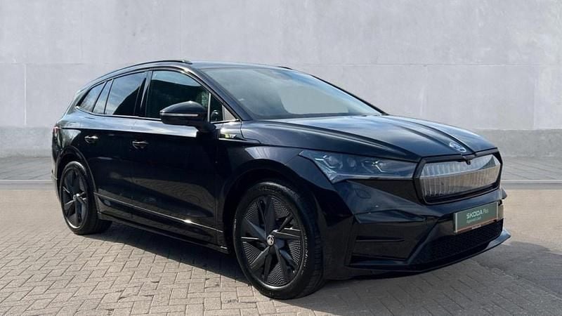 Black magic pearl effect Used 2024 Skoda Enyaq iV vRS SUV | £34,990 (Fair price) - Image 1/4