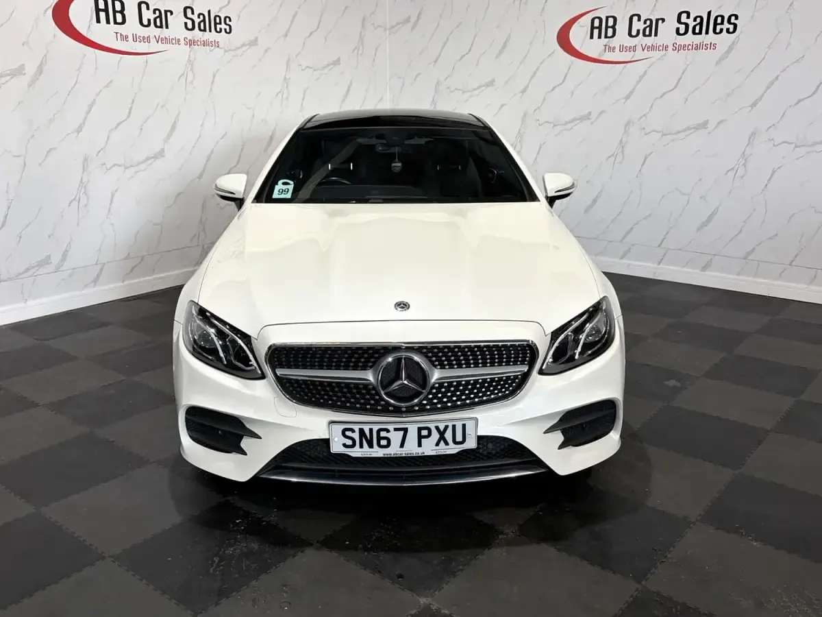 Used Mercedes E220 AMG Line Premium 194 HP (142 kW) 2017 White Coupe