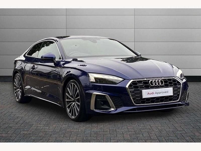 Blue Used 2022 Audi A5 S-Line Coupe | £26,350 (Fair price) - Image 1/4