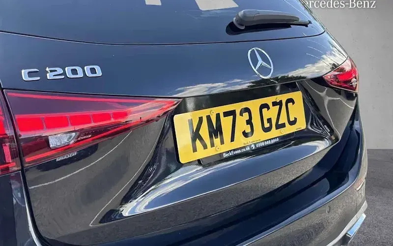 Used Mercedes C200 AMG line 204 HP (150 kW) 2023 Black Estate