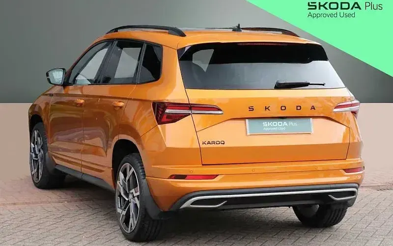 Used Skoda Karoq SportLine 150 HP (110 kW) 2025 Phoenix orange metallic SUV