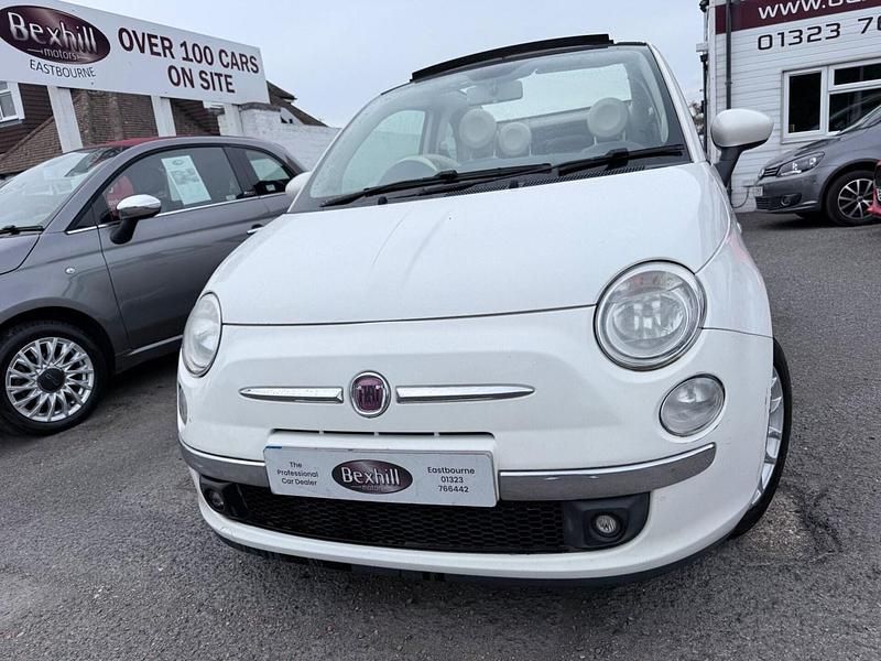 Used Fiat 500 Lounge 2012 White Cabriolet