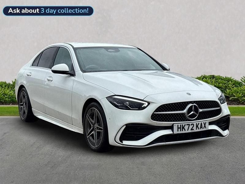 White Used 2022 Mercedes C200 AMG line Sedan | £27,299 (Expensive) - Image 1/4