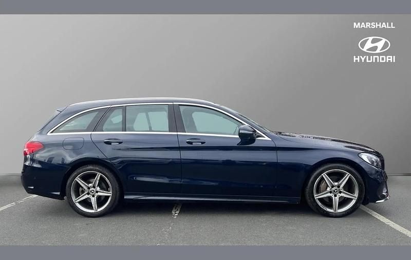 Used Mercedes C220 AMG line 168 HP (123 kW) 2018 Blue Estate