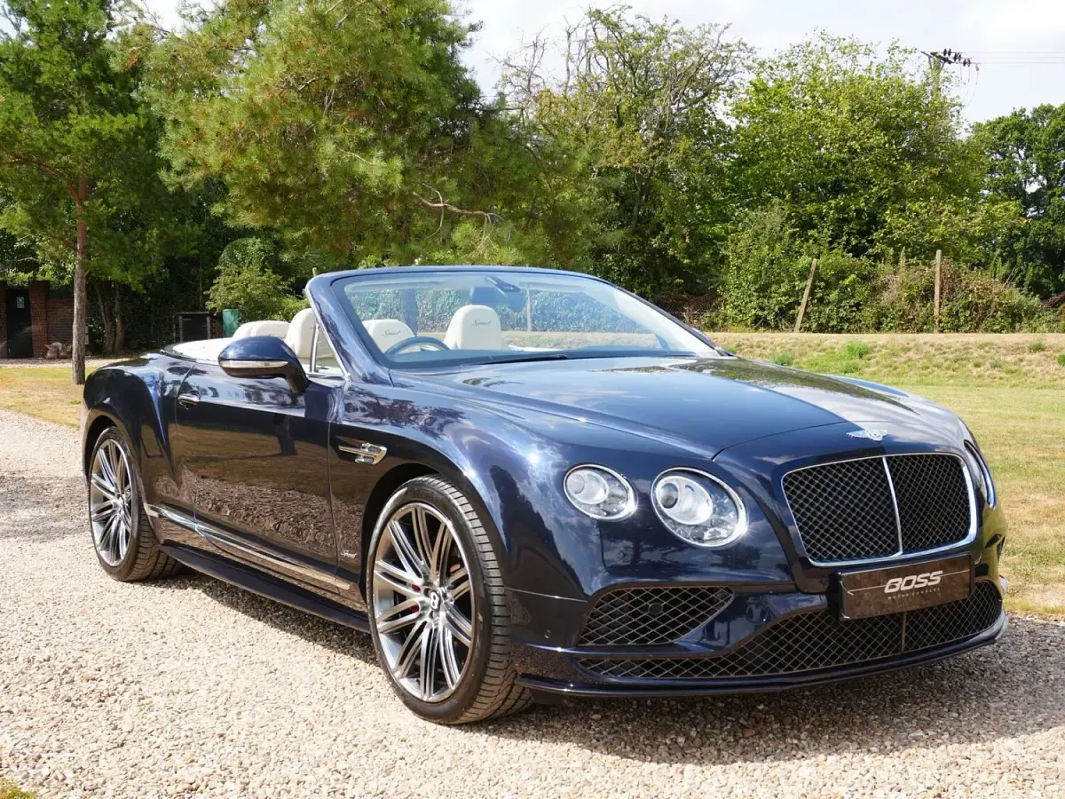 Used Bentley Continental GT Convertible 635 HP (467 kW) 2015 Blue Cabriolet