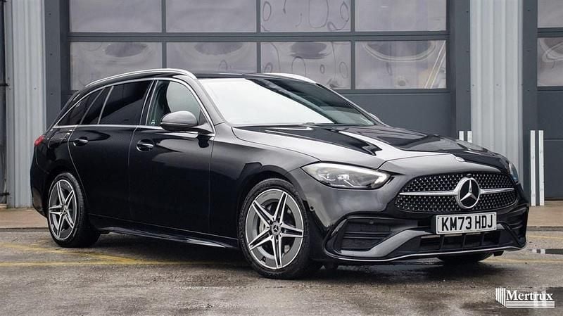 Used Mercedes C300 AMG line 265 HP (194 kW) 2023 Black Estate
