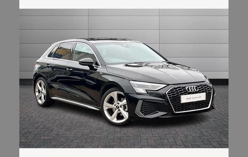 Mythos black Used 2024 Audi A3 S-Line Hatchback | £24,970 (Fair price) - Image 1/4