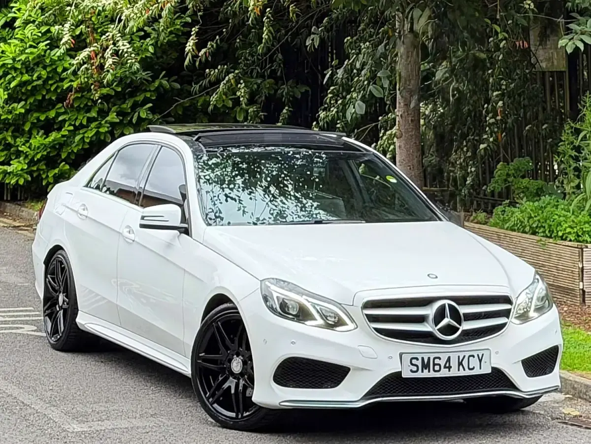 Used Mercedes E220 AMG Line Premium 177 HP (130 kW) 2014 White Sedan