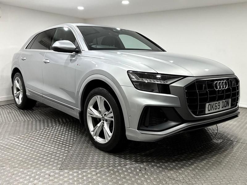 Silver Used 2019 Audi Q8 S-Line SUV | £36,295 (Good price) - Image 1/4