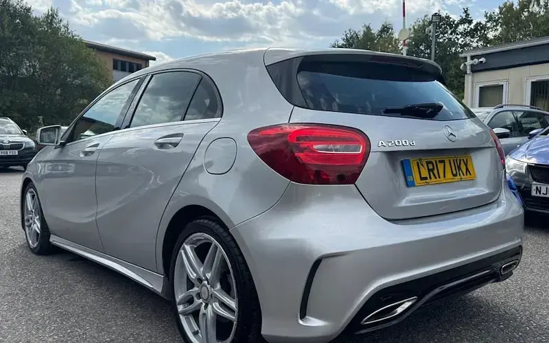 Used Mercedes A200 AMG line 136 HP (100 kW) 2017 Silver Hatchback