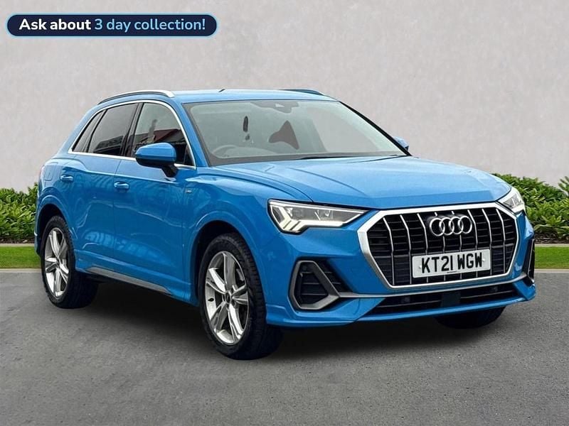 Blue Used 2021 Audi Q3 S-Line SUV | £24,858 (Fair price) - Image 1/4