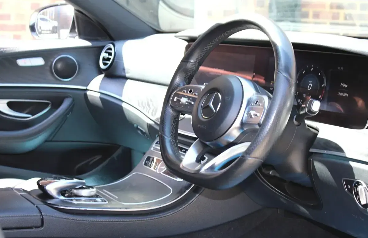 Used Mercedes E220 AMG line 2019 White Sedan