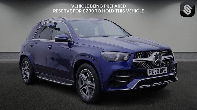 Brilliant blue Used 2020 Mercedes GLE350 AMG line SUV | £45,000 (Fair price) - Image 1/4