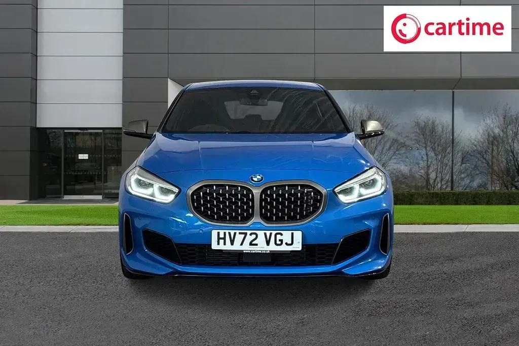Used BMW M135 Comfort Edition 306 HP (225 kW) 2022 Blue Hatchback
