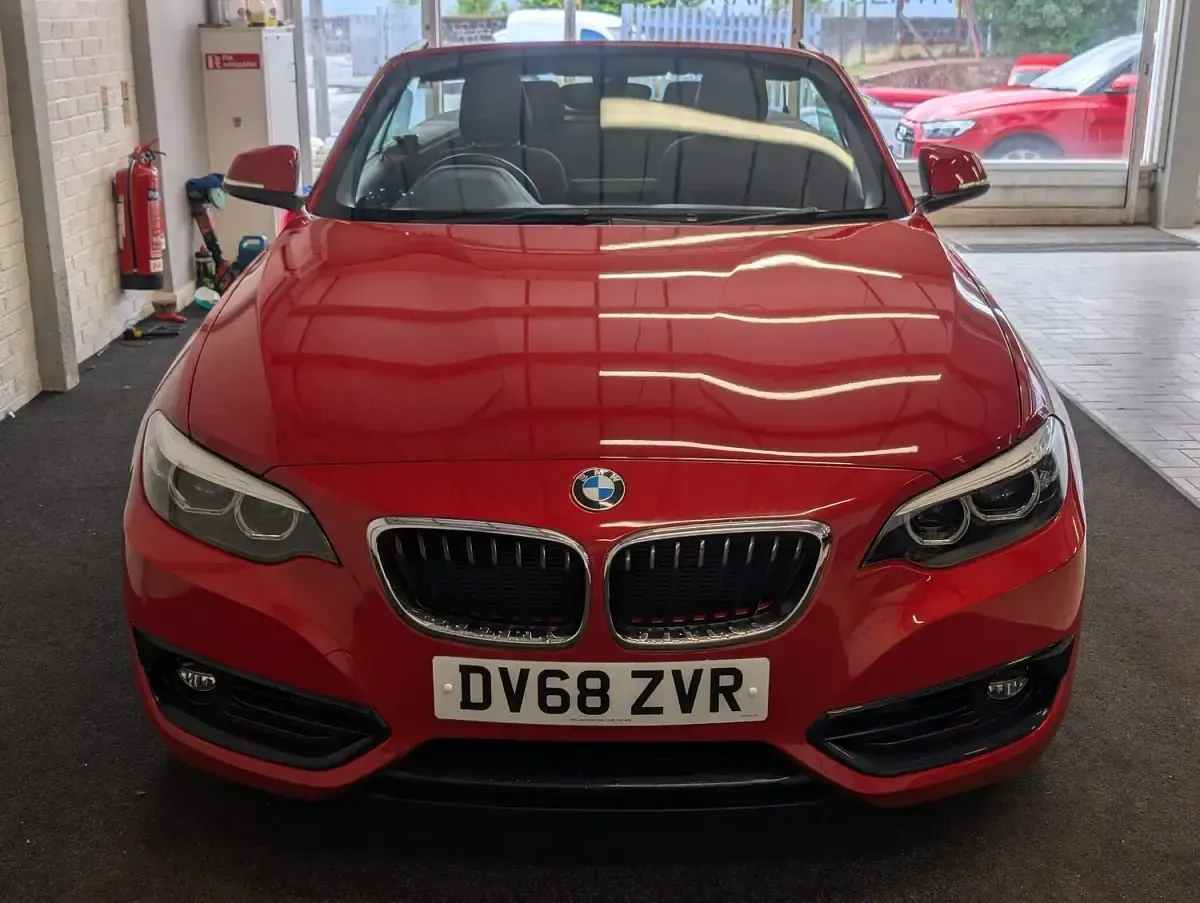 Used BMW 218 Sport Line 134 HP (98 kW) 2018 Red Cabriolet