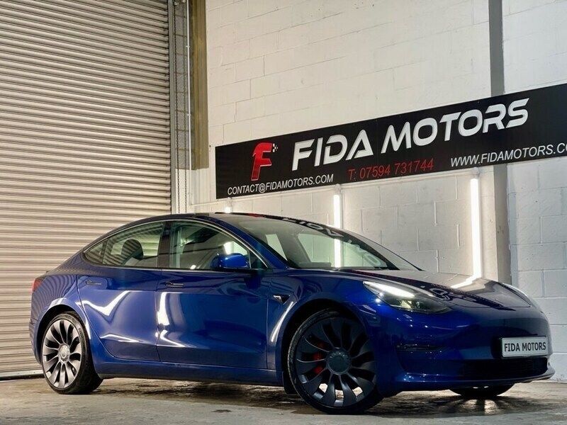 Blue Used 2020 Tesla Model 3 Performance Sedan | £19,995 (A bit pricey) - Image 1/4