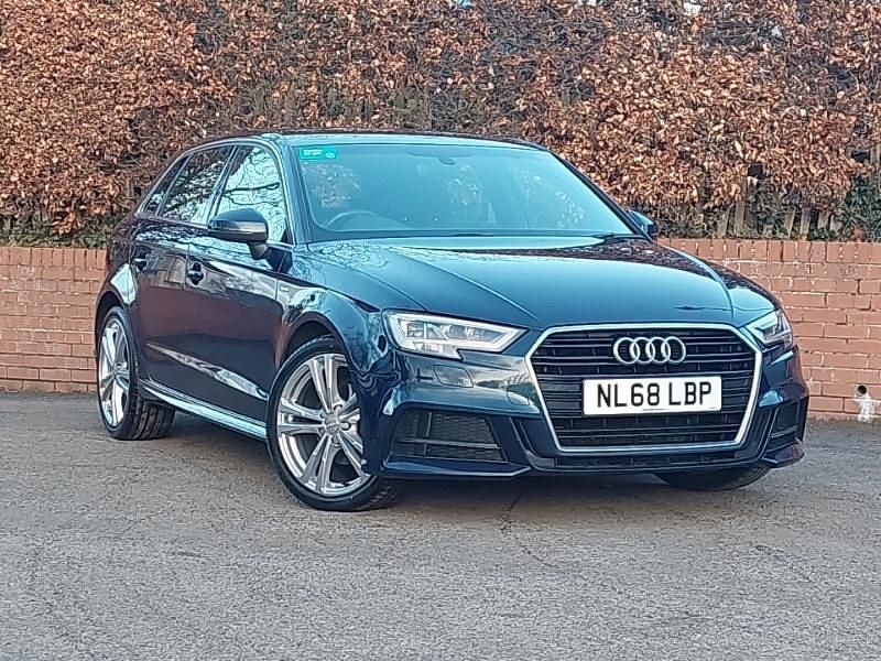 Used Audi A3 S-Line 116 HP (85 kW) 2018 Blue Sedan