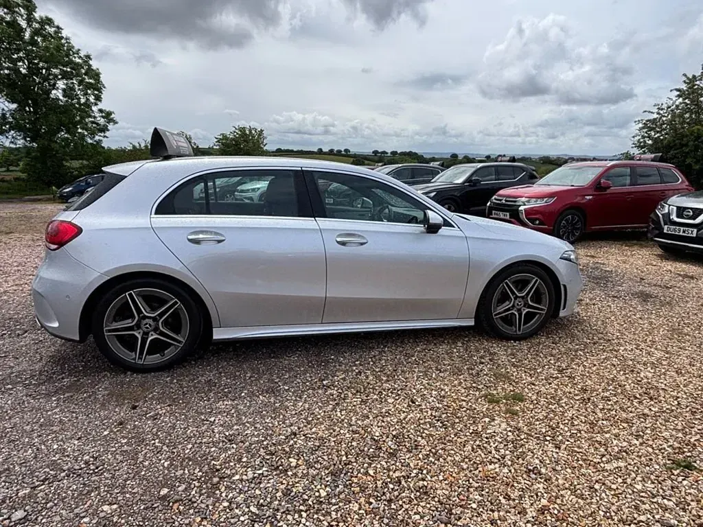 Used Mercedes A180 AMG line 136 HP (100 kW) 2019 Silver Hatchback