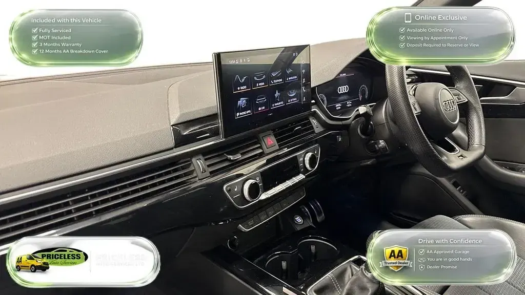 Used Audi A4 Black Edition 150 HP (110 kW) 2022 White Sedan