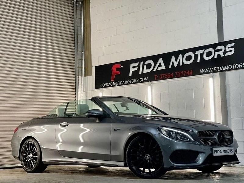 Used Mercedes C220 AMG line 170 HP (125 kW) 2017 Grey Cabriolet