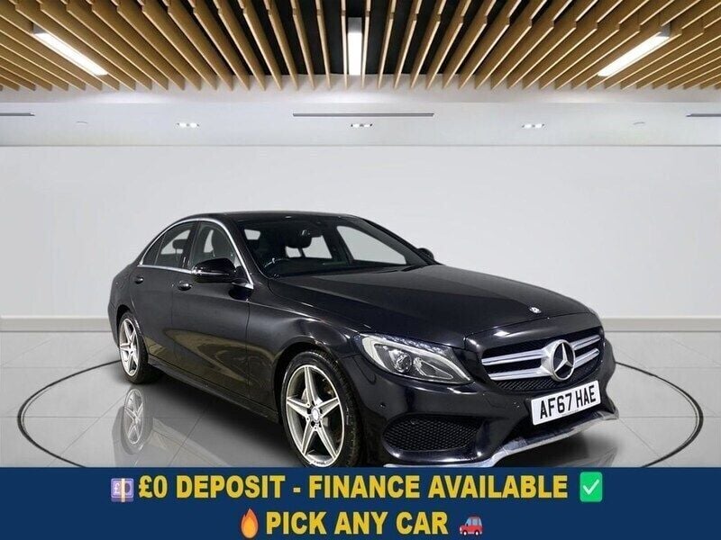 Black Used 2017 Mercedes C220 AMG line Sedan | £11,899 (Fair price) - Image 1/3