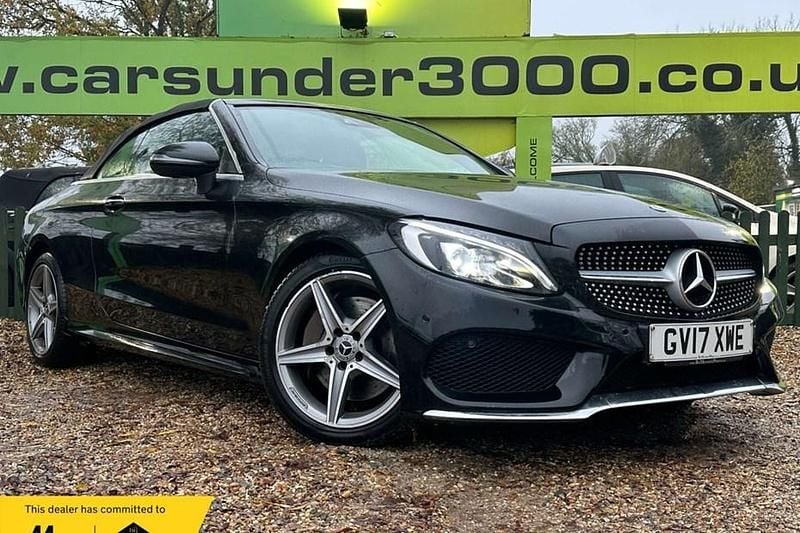 Black Used 2017 Mercedes C250 AMG Line Premium Plus Cabriolet | £15,000 (Fair price) - Image 1/1