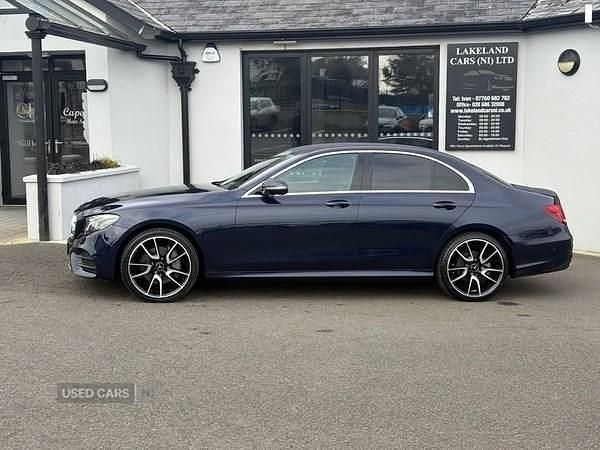 Used Mercedes E220 AMG line 194 HP (142 kW) 2019 Blue Sedan