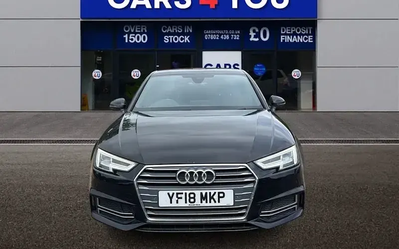 Used Audi A4 S-Line 150 HP (110 kW) 2018 Black Sedan