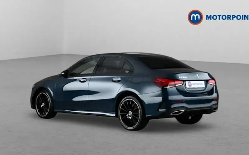 Used Mercedes A250 AMG Line Premium Plus 218 HP (160 kW) 2022 Blue Sedan