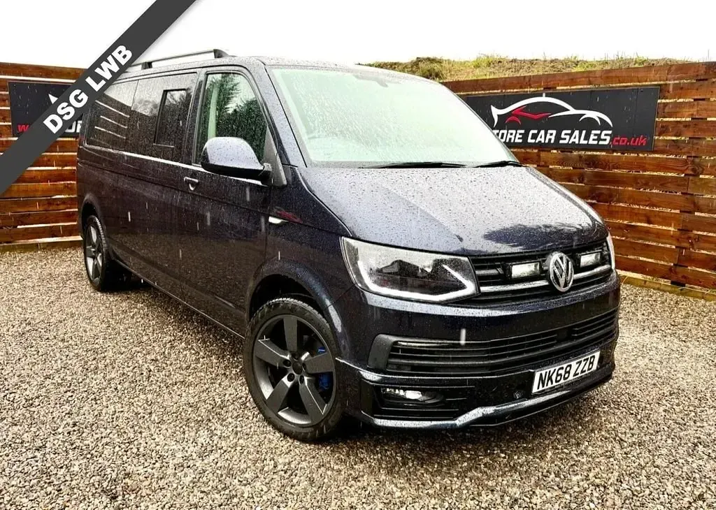 Begagnad VW Transporter Highline 2018 Blå Van