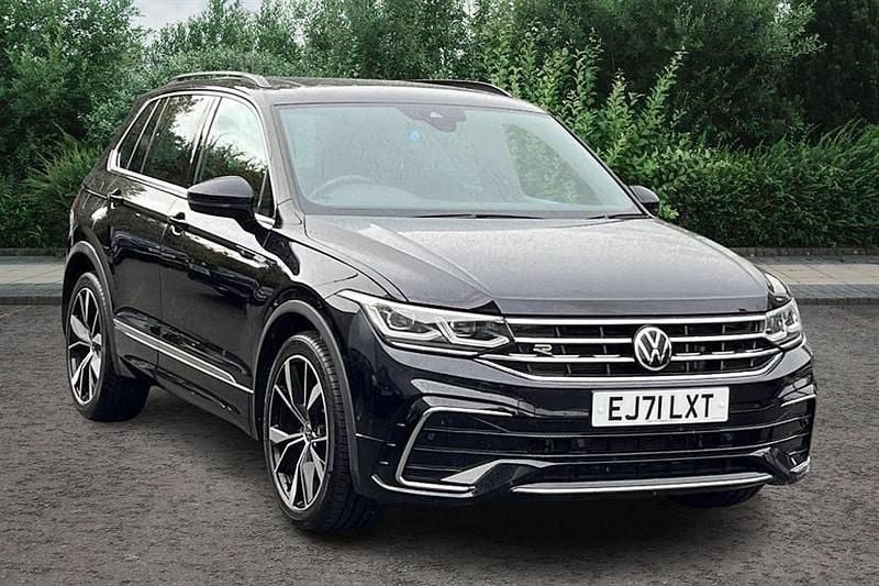Black Used 2022 VW Tiguan R-line SUV | £29,990 (Expensive) - Image 1/4
