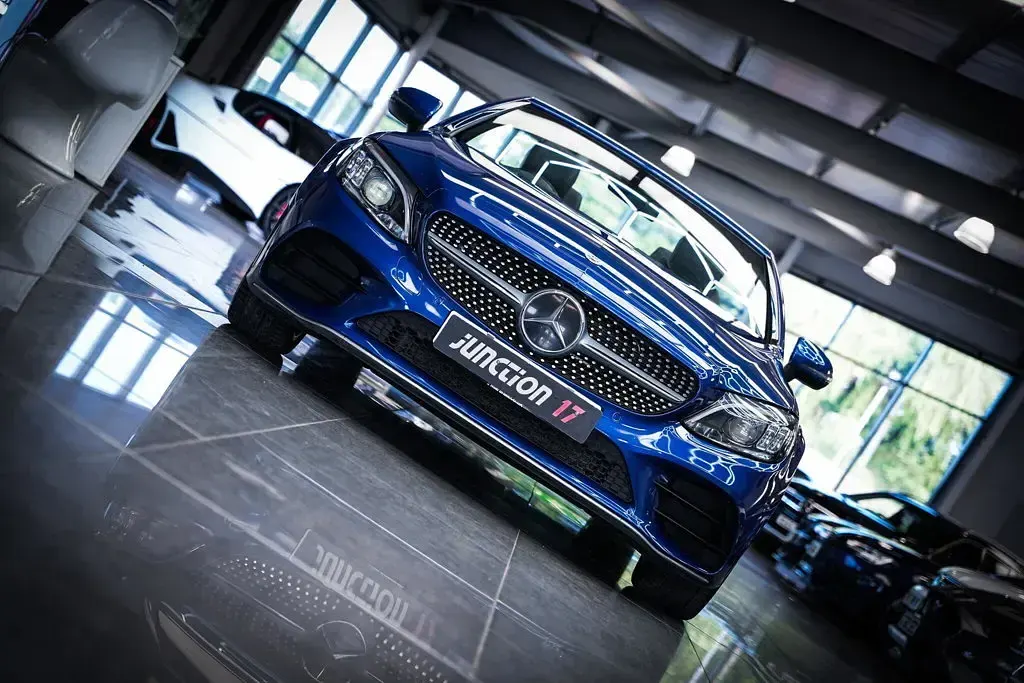Used Mercedes C300 AMG line 2022 Blue Cabriolet