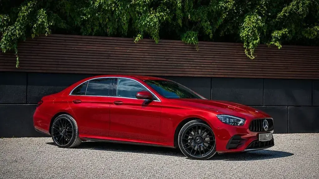 Used Mercedes E220 AMG Line Premium 2021 Red Sedan