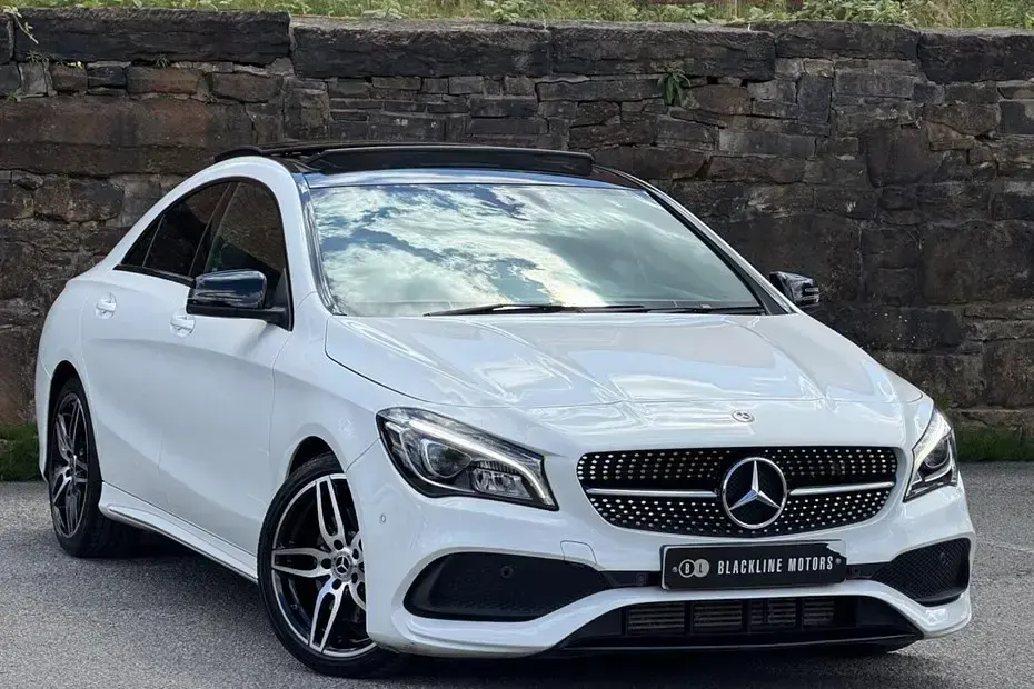 Used Mercedes CLA220 AMG line 177 HP (130 kW) 2018 White Coupe