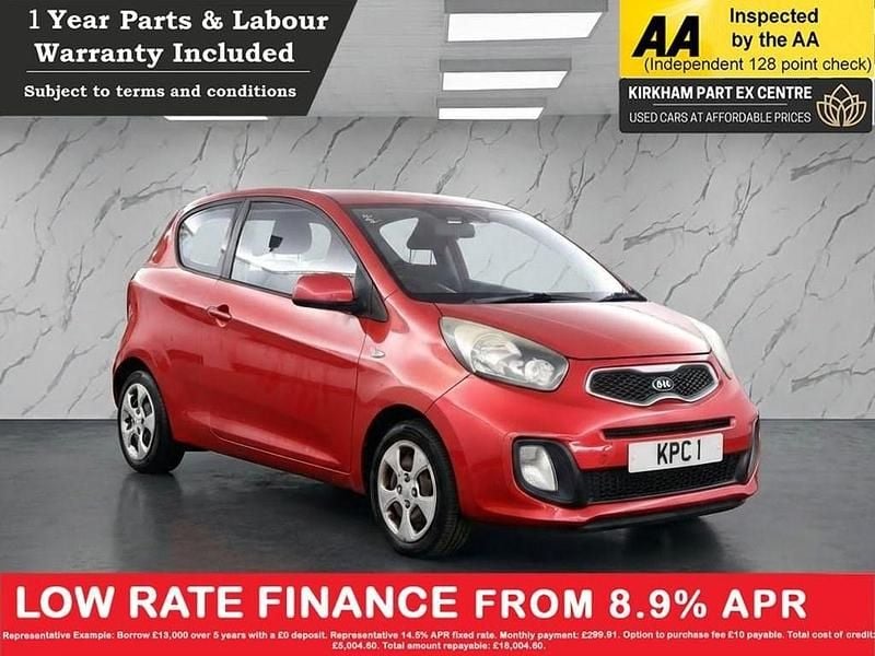 Used Kia Picanto 68 HP (50 kW) 2013 Red Hatchback