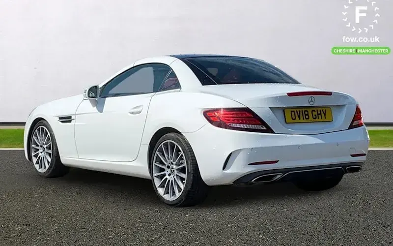 Used Mercedes SLC180 AMG line 156 HP (114 kW) 2018 White Cabriolet