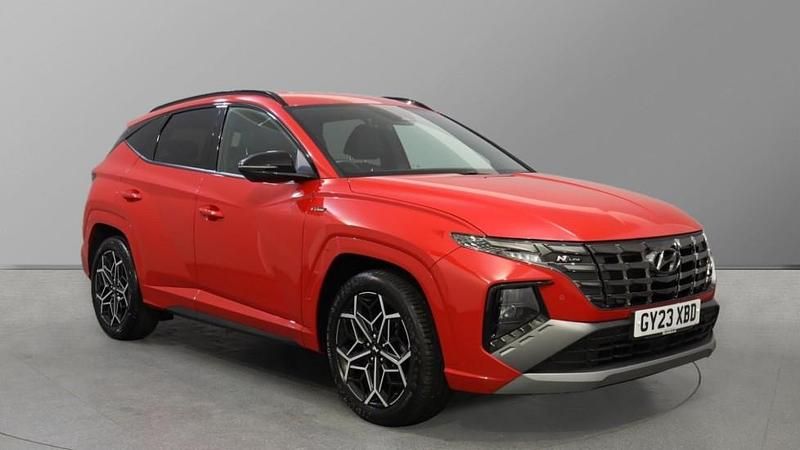 Red Used 2023 Hyundai Tucson N Line SUV | £21,807 (Fair price) - Image 1/4