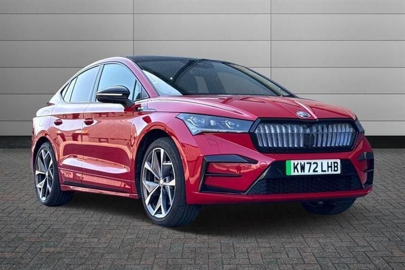 Velvet red Used 2023 Skoda Enyaq iV vRS SUV | £28,495 (Super price) - Image 1/3