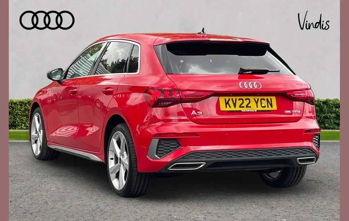 Used Audi A3 S-Line 147 HP (108 kW) 2022 Red Sedan