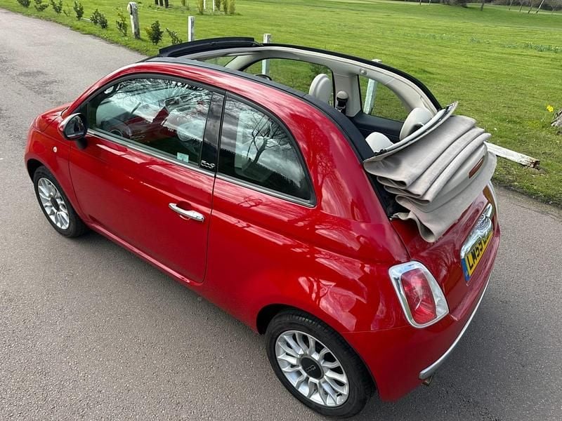 Used Fiat 500 Lounge 69 HP (50 kW) 2009 Red Cabriolet